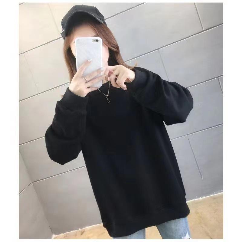 Douyin-Inspired Loose Round Neck Long Sleeve Autumn Hoodie - Korean Style Women's Fashion