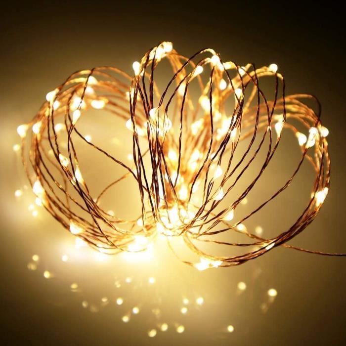 Guirlande Lumineuse LED - SONGNASS - 5M - 50 LED - Blanc Chaud - Cuivre