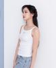 SELITIO Basic Logo Sleeveless Top White