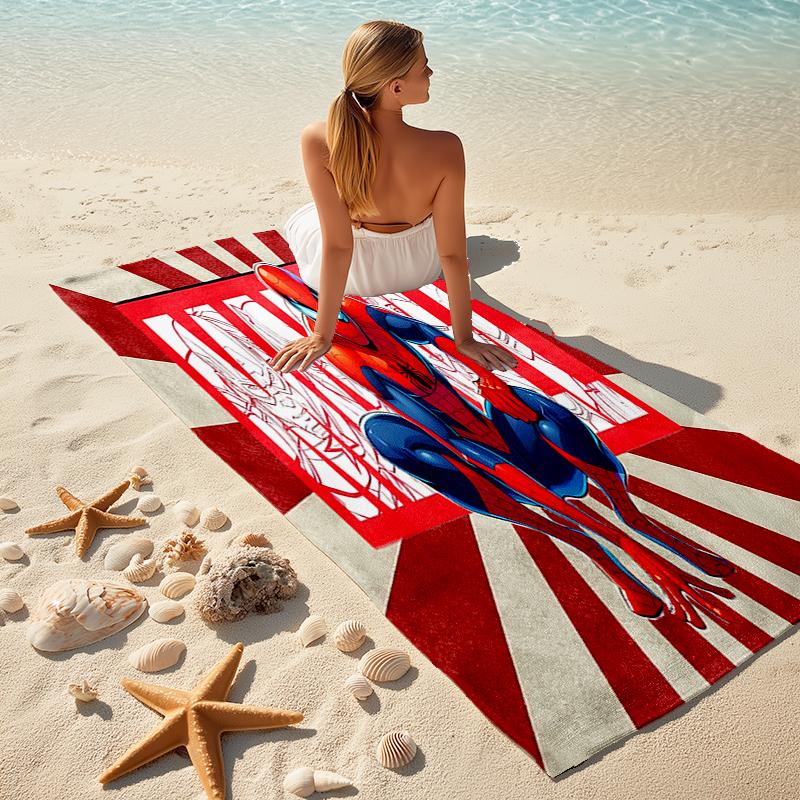 Spider-Man Beach Towel Outdoor Camping Beach Towel for Vacation Swim Outdoor Pool Absorbent Bath Towel