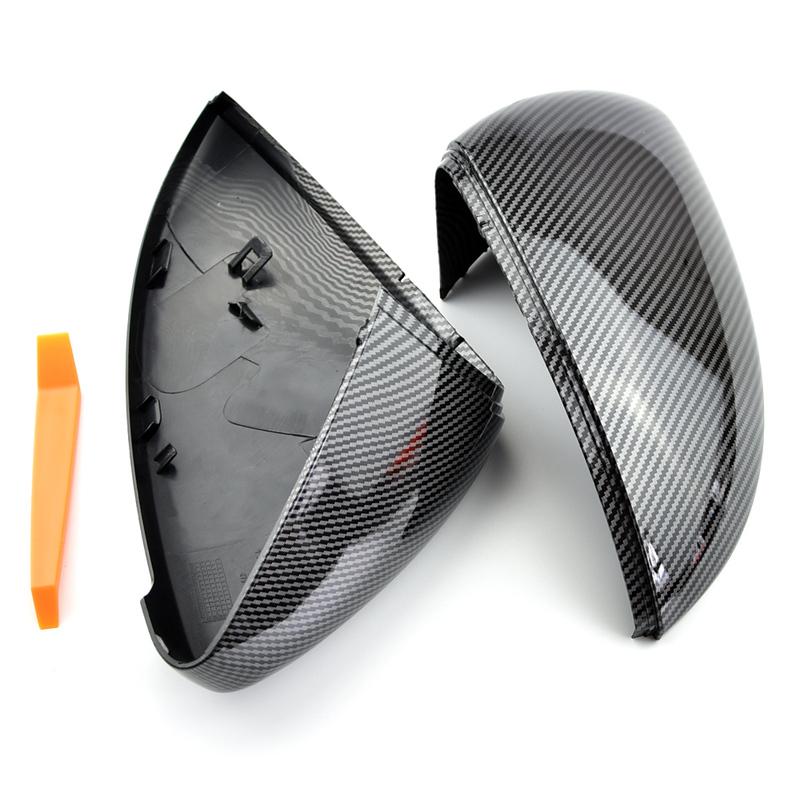 For VW Golf MK7 GTI 7 7R MK7.5 Car Auto Carbon Fiber Side Rearview Mirror Cap Cover Trim Side Mirror Cover Caps
