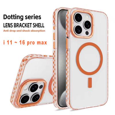 Transparent For Magsafe Magnetic Wireless Charge Phone Case For iPhone 16 14 11 12 13 15 Pro Max Hybrid Armor Protection Cover