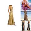 Elegante Abito Estivo Sexy da Donna Senza Schiena Scollatura Profonda Spalline Sottili per Matrimoni
