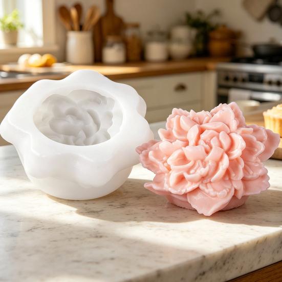 Flower Silicone Molds Flower Peony Fondant Mold Candle Molds Rose for Jelly Chocolate