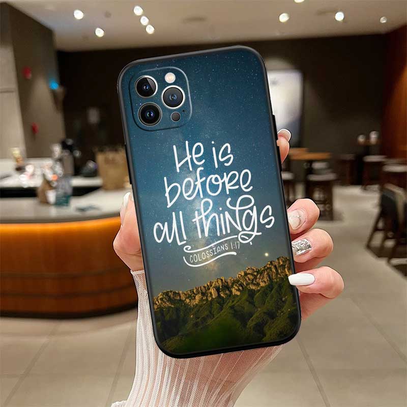 UP14 Bible verse Jesus Cross New High-End Shell Phone Case for OPPO A3 Pro A72 A74 A76 A77 A77S A78 A79 A94 A95 A18 A40M A58