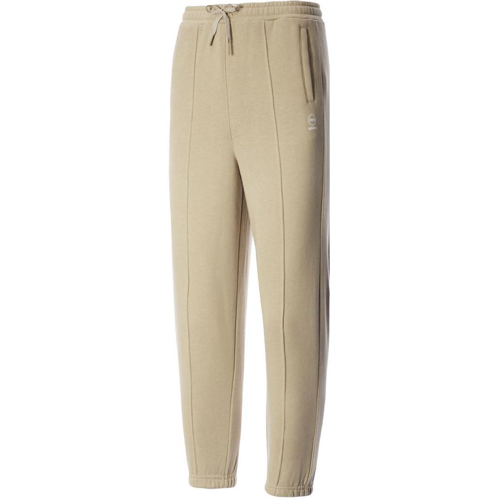 Adidas Neo Outdoor Loose Fit Cuffed Sports Solid Color Lace-Up Casual Pants Women Pants Khaki IP6497