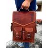 Leather New Men's Vintage Shoulder Bag Rucksack Backpack Laptop Travel
