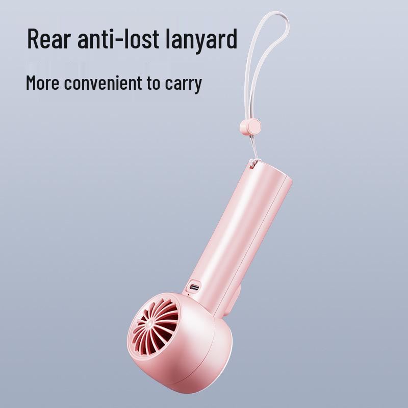 Mini Portable Handheld USB Fan with Digital Display & Ice Pack