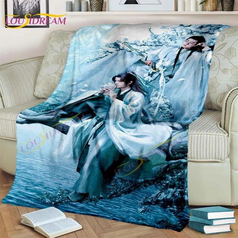 Official Grandmaster of Demonic Blanket Cartoon Blankets Wei Wu Xian Blankets Bed Sofa Soft Blanket Novel Lover Fan Gifts