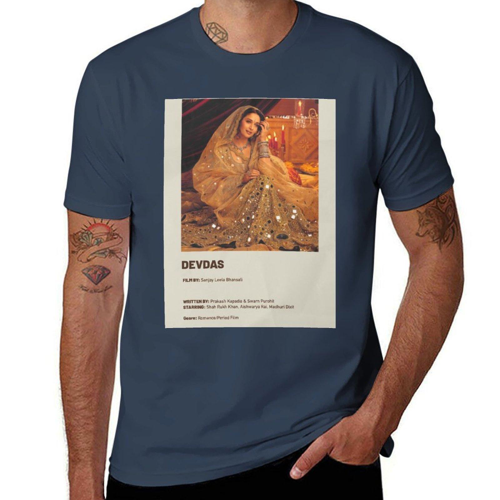 minimalist poster movie Devdas TShirt Street Style Casual Tee Shirt S