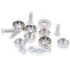 4Pcs/Set Chrome Anti-theft Screws Car License Alloy Plate Bolts Frame Screwscar