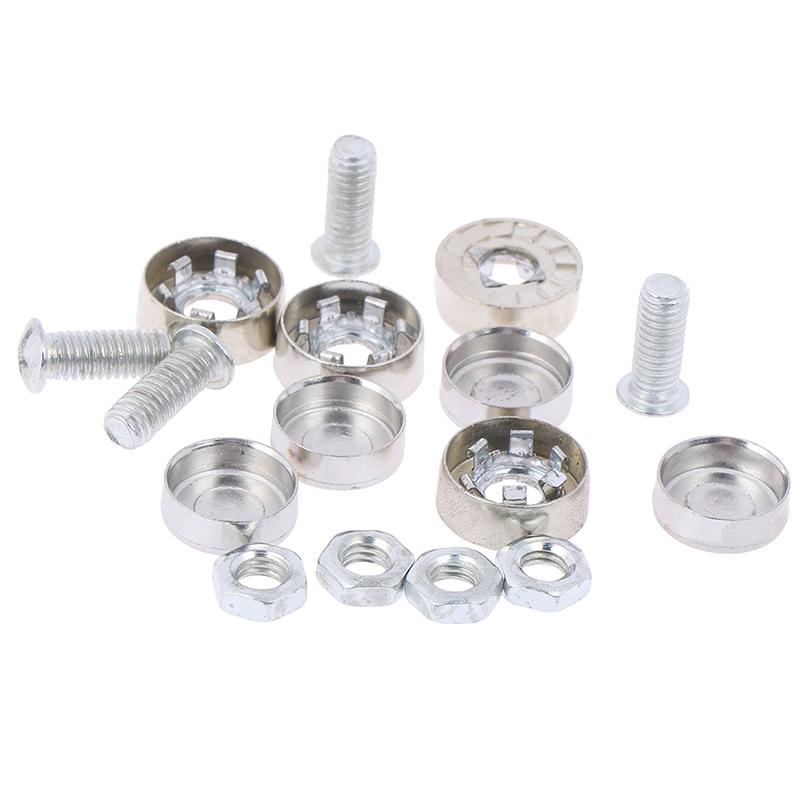 4Pcs/Set Chrome Anti-theft Screws Car License Alloy Plate Bolts Frame Screwscar