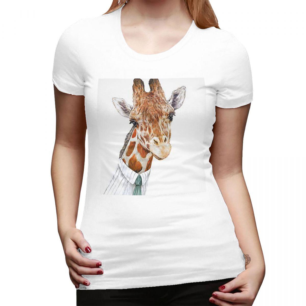 

Giraffe TShirt for Women ONeck Streetwear T Shirts Womens Short Sleeve Summer Clothes Tops S