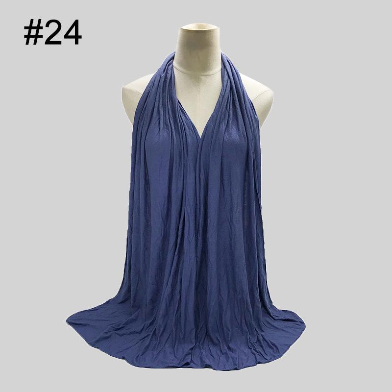 Ramadan Oversized Modal Cotton Jersey Hijabs Women Long Muslim Shawl Scarf Plain Soft Turban Head Wraps Abaya Islamic 180*85Cm