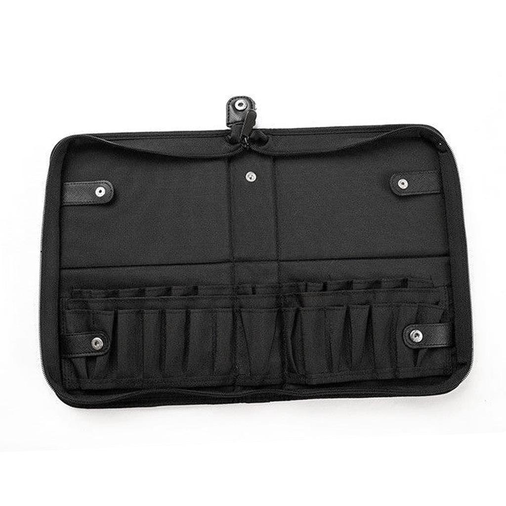 Makeup Brush Storage Bag Folding Large Capacity Portable Cosmetic Brush Holder Pouch for Travel