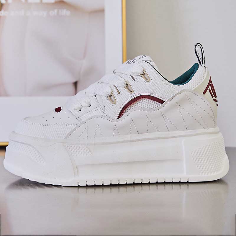 

Fujin Женские сандалии из синтетической сетчатой ​​кожи на скрытом каблуке 8 см, летние кроссовки на танкетке, массивные кроссовки для отдыха, удобная вулканизированная обувь 39 темно-красного