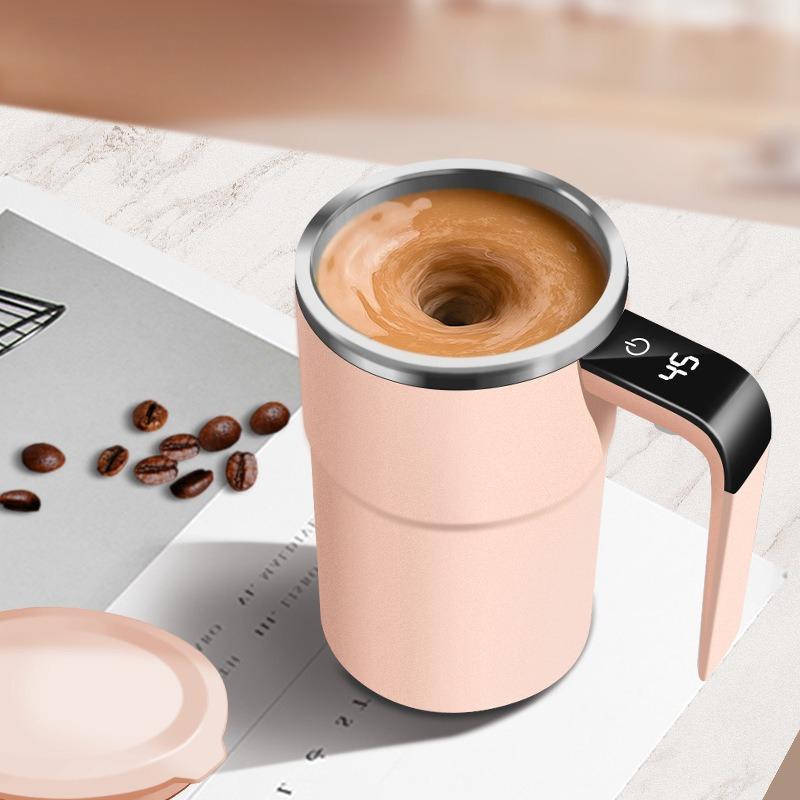 New Smart Temperature-measuring Magnetic Automatic Stirring Cup, Electric Portable Coffee Cup, Milkshake Cup, Sports and Fitness