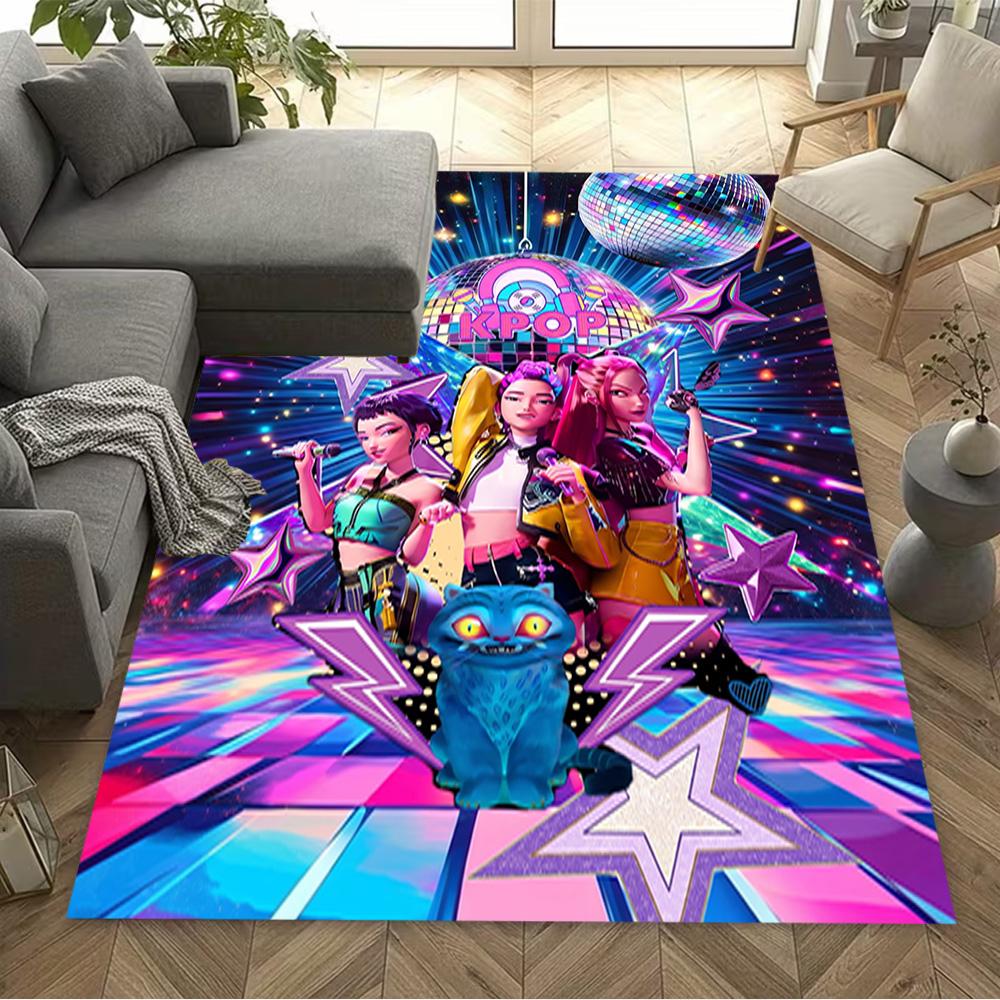 Nighttime Snack Adventure Carpet Design for Playrooms Decorate Room Bedrooms Hallway Anti-slip Rug Decorate Offices