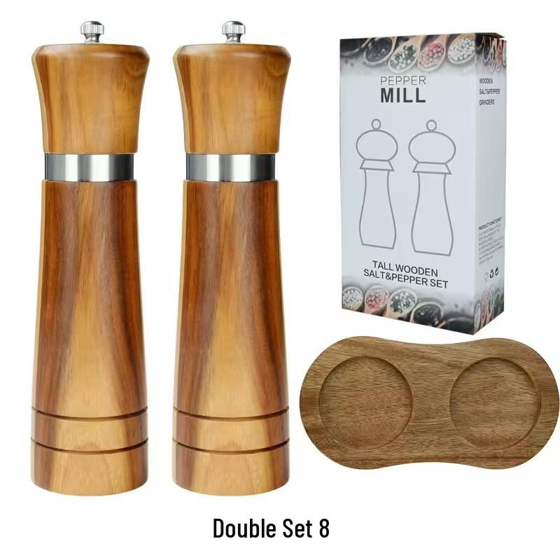 Ruhan Wooden Manual Pepper Grinder Set