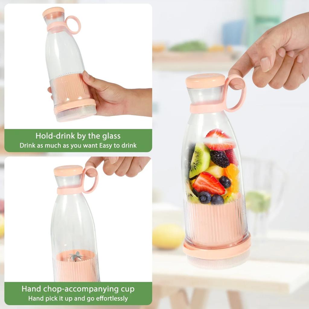 Elektrische Sapblender Draagbare Fruitpers USB Oplaadbaar Smoothie Mini Fles Reizen Multifunctioneel Keuken Thuis