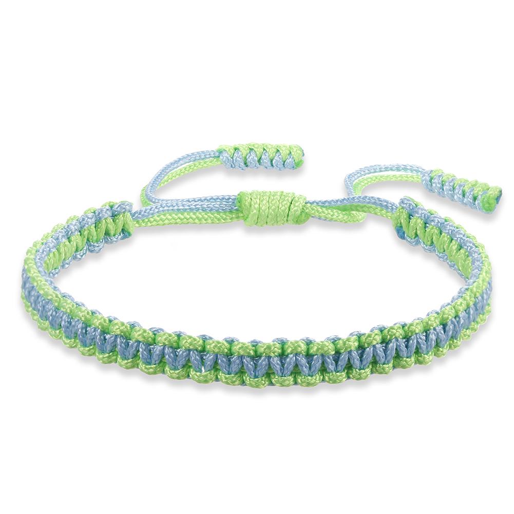 Multicolor Handmade Woven Nylon Rope Bracelet Mixed Color Knitted Chain Bangles For Men Women Adjustable Friendship Yoga Jewelry