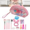 Çocuk Makyaj Seti Ruj Çocuk Taklit Makyaj Doğum Günü Hediyeleri Oyuncaklar Kızlar için Taşınabilir Saklama Kutusu ile