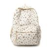 Women's Corduroy Backpack Large Capacity Bow Student Schoolbag