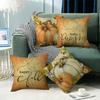 Autumn Letter Print Bedside Pillow Pillow B&B Living Room Sofa Letter Pumpkin Car Pillow Case