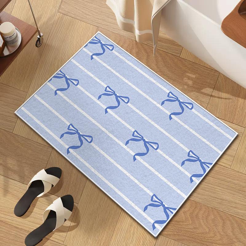 Household Toilet Floor Mat Bathroom Absorbent and Dirty Mat Bedroom Toilet Door Mat Entry Mat Carpet