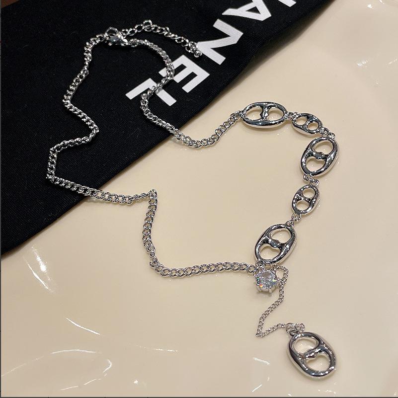 Baroque Water Drop Pearl Fringe Necklace Temperament Collarbone Chain French Retro Necklace Women