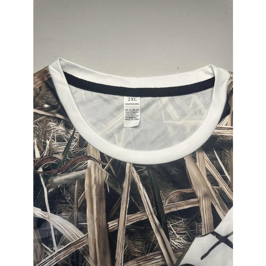 Mens Vibrant Fish Print Casual T-Shirt - Breathable Slight Stretch Polyester Crew Neck Tee for Outdoor Perfect for Summer