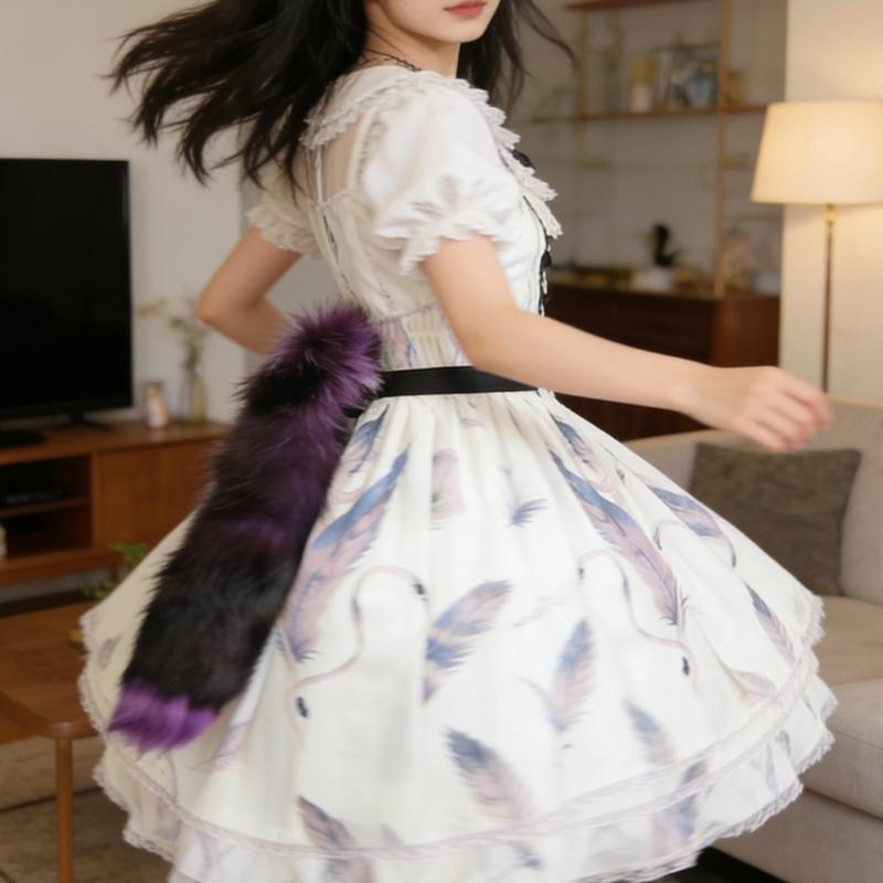 Furry Remote Operated Foxes Tail Accessory Adjustable Moving Costume Tail For Stage Shows And Costume Parties