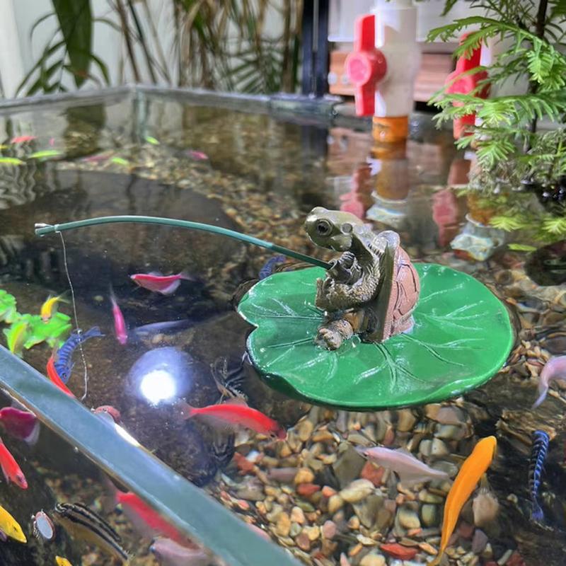 

Resin Turtle Ornament Aquarium Decoration Turtle Fishing Resin Fishing Turtle Statue For Fish Tank Aquarium Pond Garden Decor