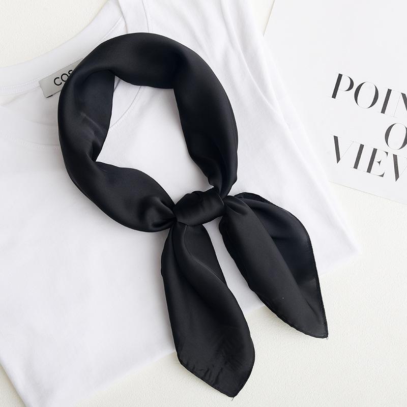 Women Fashionable Commuting Minimalist Scarves In Multiple Solid Colors Square Scarves Daily Minimalist Scarves Square Scarves