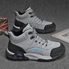 High Top Men's Shoes 2025 Wear-resistant Thick Sole Anti Slip Hiking Work Boots Outdoor Trendy