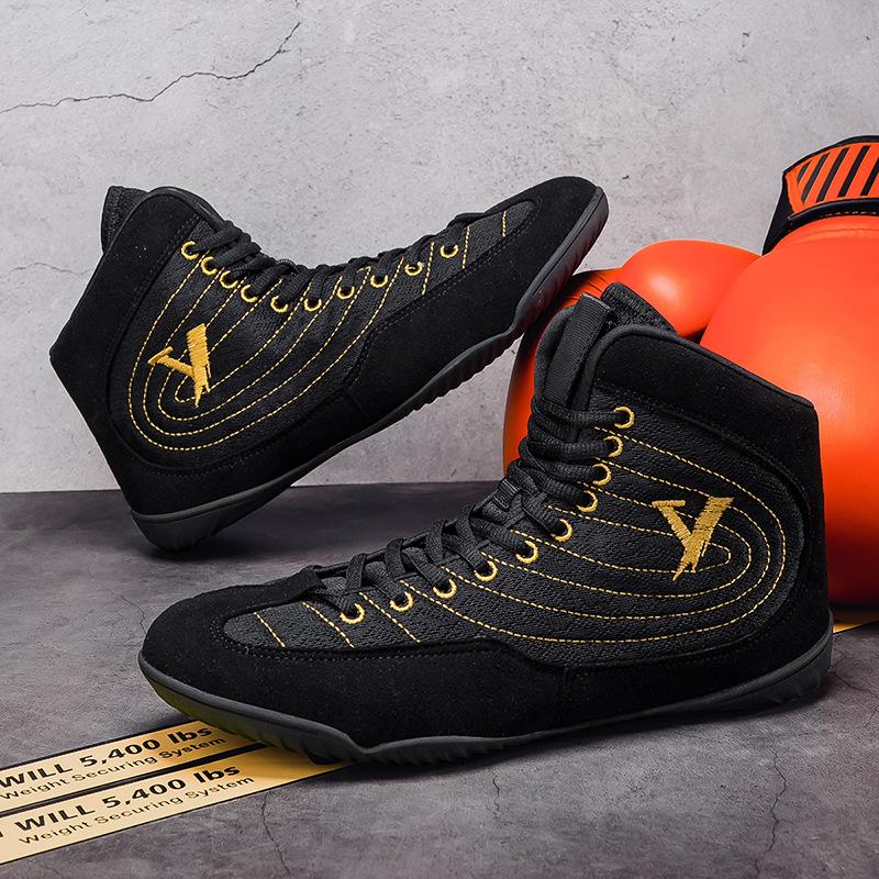 

New boxing shoes men s and women s deadlift push weight-bearing strength lift anti-skid wrestling shoes indoor fitness training shoes 47