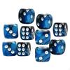 Sada 1stranných kostek, neprůhledných tyčových hraček D6 12 mm pro DND RPG deskové hry, výuka matematiky, učebna