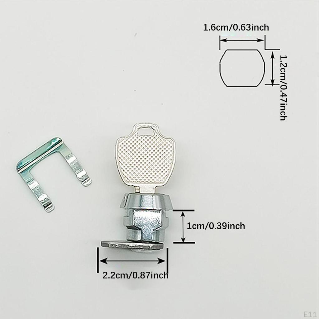 Motorcycle Rear Trunk Lock Cylinder Scooter Fitting Accessories Replacement 20mm Flat