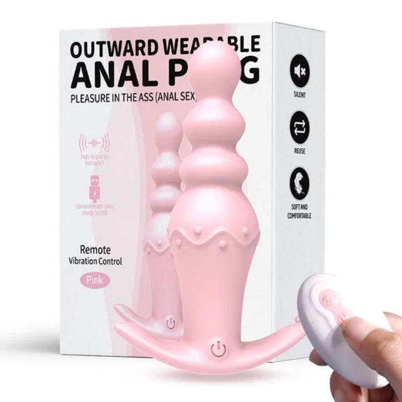 Vibrator anal pentru masajul prostatei, vibrator purtabil, vibrator pentru femei, stimulator de plug anal, margele anale, jucării sexuale cu telecomandă pentru bărbați