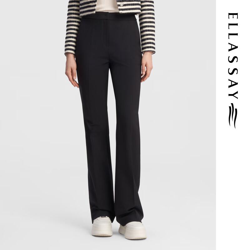 

ELLASSAY Women s High-Waisted Slim-Fit Flare Trousers M