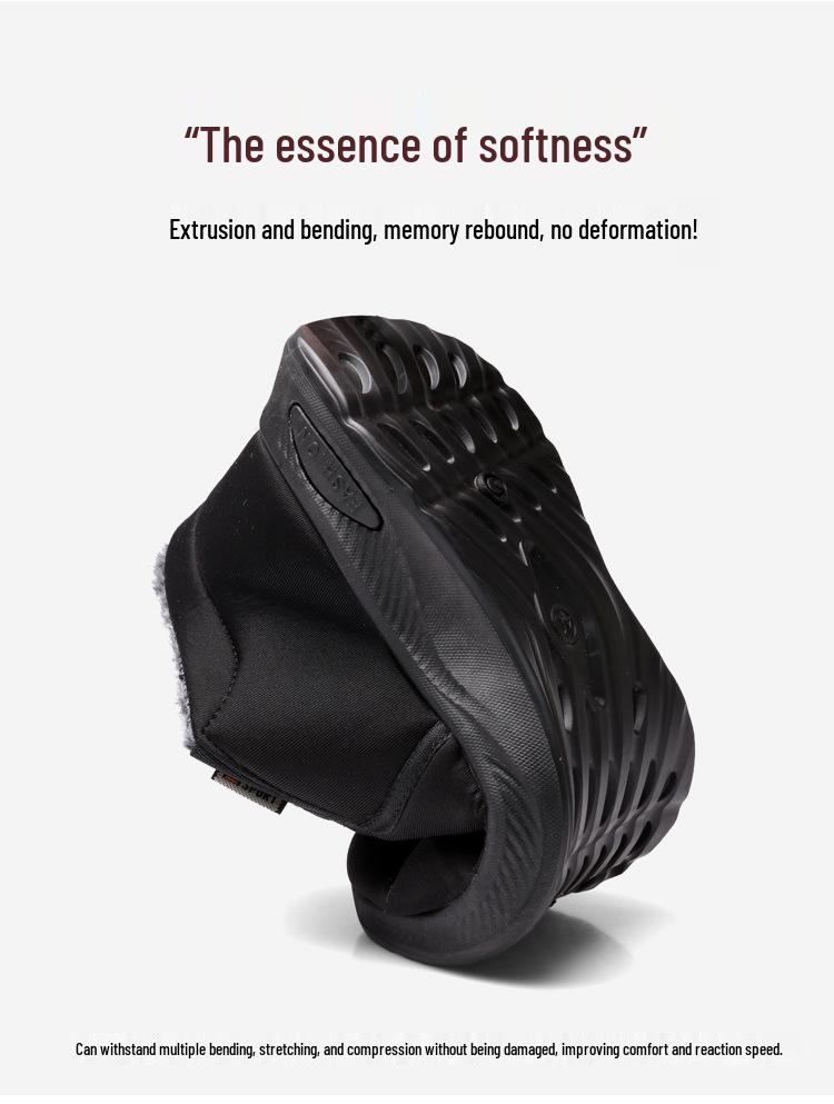 Winter Non-slip Warm Shoes for Men and Women - Thick, Velvet-lined, Waterproof, Cold-proof Cotton Shoes for Middle-aged and Elderly.