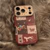Retro New Year Pony Case for IPhone 17 Pro Max, Apple 16, Leather Phone Case, Multiple Sizes