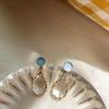 Blue Crystal Earrings (could Be Changed To a Bracelet)