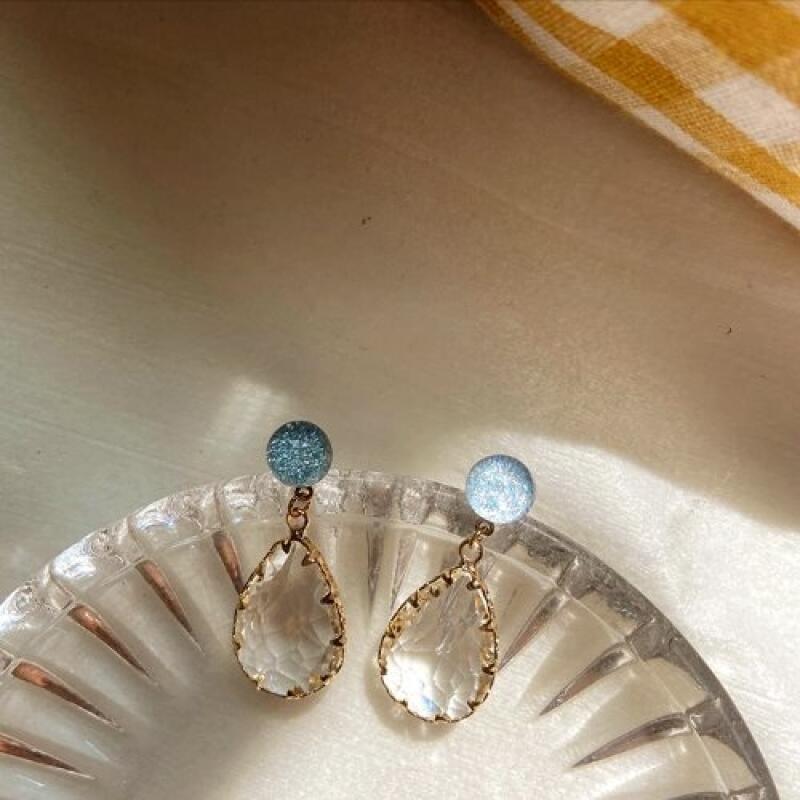 

Blue crystal earrings (could be changed to a bracelet) No change to earrings