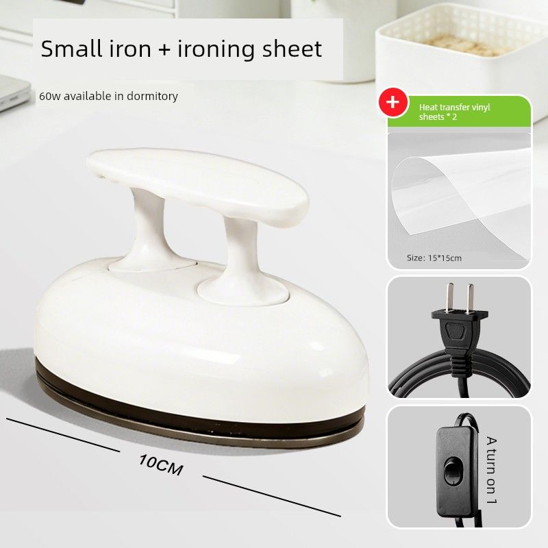 

Mini Electric Iron for DIY Bead Crafts, Low Power Ironing Machine for Kids Toys, 3C Certified White [Free 2 Large Ironing Sheets] Mini Iron