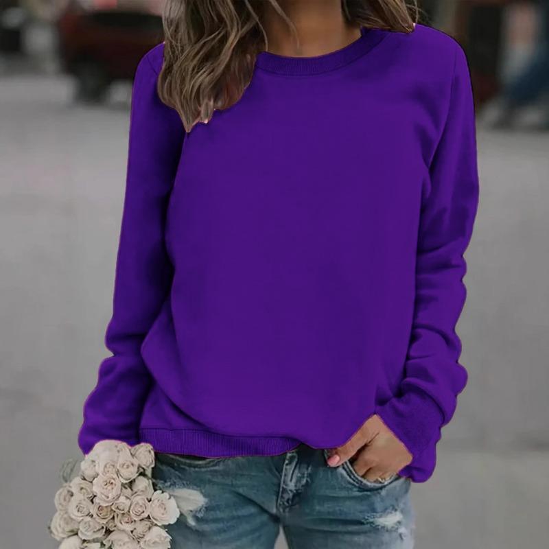 Damen Fleecpullover Langarm Sweatshirt Lässiges Fitness Top