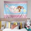Kawaii Anime Ssugarbunnies Tapestry Art  Sweet Design Balances Room Tone Home Charm Suitable Wall Art Decor for Living Areas