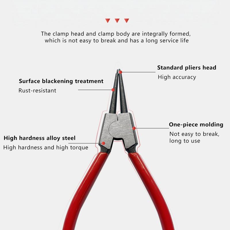 1Pcs Hand Tool 5/6/7 Inch Internal External Pliers Retaining Clip Carbon Steel Multifunctional Snap Ring Circlip Pliers