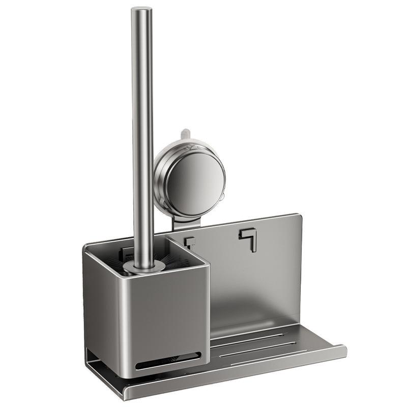 Suction Cup, Toilet Brush, Shelf, No Punching Toilet, Wall-Mounted Household Toilet, No Dead Ends, Cleaning Toilet Artifact