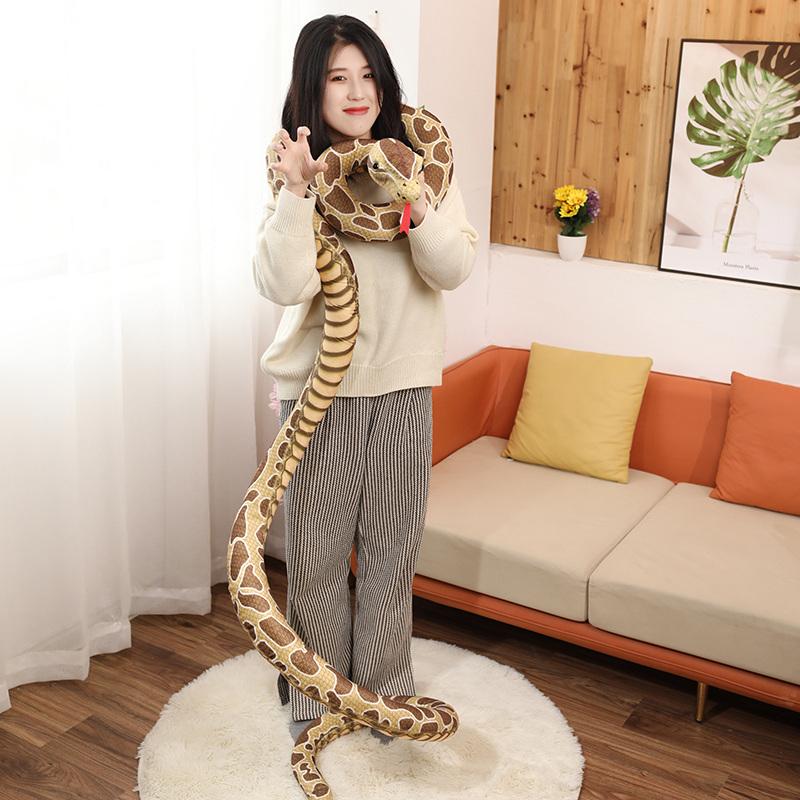 400cm Giant Snakes Plush Toy Simulation Long Python Stuffed Snake Boa Cobra Long Pillows Children Boys Gift Home Decoration